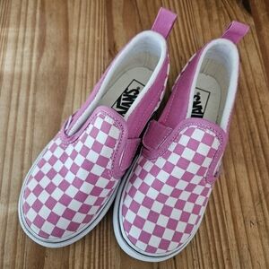 Pink checkered Vans - toddler 10